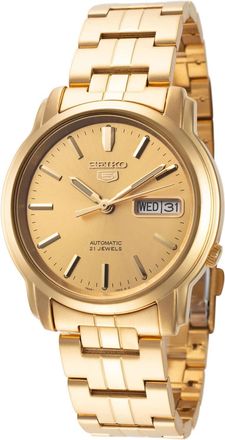 Seiko Mens Series 5 Gold Dial Watch