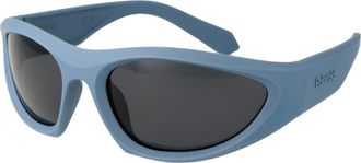 Polaroid Blauwe Plastic Zonnebril
