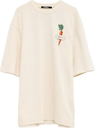 Jacquemus T-shirt met logoprint - Beige
