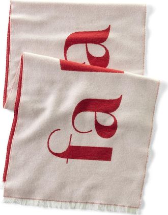 Lands End CashTouch Winter Scarf Pattern in Compass Red Fa La La at Nordstrom