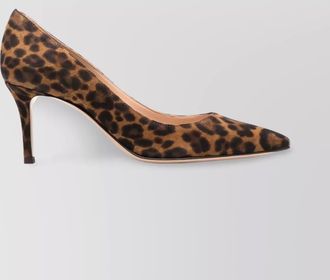 Gianvito Rossi leopard-print leather pumps