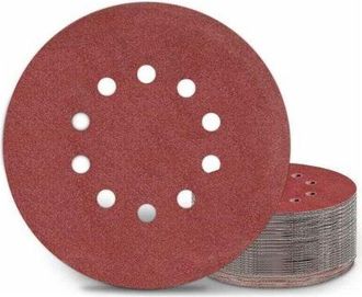 OEM Discos De Lijado De 225 Mm, 25 Almohadillas De Lijado Redondas De Grano P120 Con 10 Orificios, Para Lijadoras De Cuello Largo, Amoladoras De Paneles D