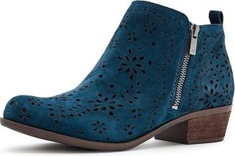 Lucky Brand Basel Bootie Womens Boots Navy Blazer : 6.5 B - Medium, Leather