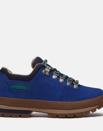Timberland scarpa bassa stringata in nabuk blu acceso