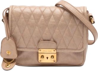 Miu Miu Pre-owned Miu Miu Quilted Leather Push Lock Flap Ladies T188HPK1QBN8OHGQ
