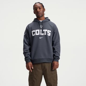 Nike Indianapolis Colts Rivalries Collection Primary Nike Mens Dri-FIT NFL Pullover Hoodie in Grey | 03EJ06F98-C6D