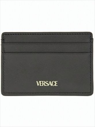 Versace Rectangular Calf Leather Card Wallet
