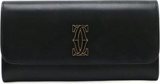 Cartier Pre-owned Wallets, female, Black, Size: ONE SIZE Pre-owned Elegant Flap Wallet