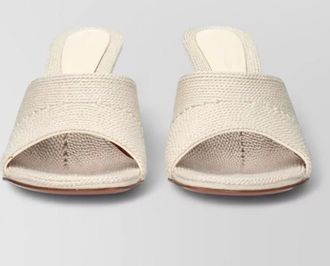 Amina Muaddi fabric mules