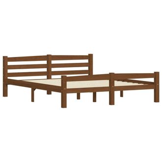 Berkfield Home Modern Bed Frame Honey Brown Solid Pinewood 160x200 cm