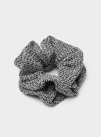 Simons Womens Large double-look tweed scrunchie