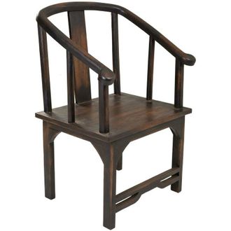 Wanderlust Deco Sill&oacute;n De Madera Marr&oacute;n Origen Tailandes 58x50x103