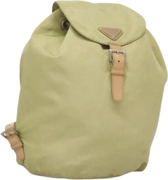 Prada Pre-owned Nylon backpacks - Dames - Vintage Rugzakken - Beige - ONE Size - Nylon - Vintage