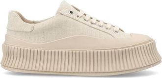 Jil Sander Beige Lace-up Platform Sneakers