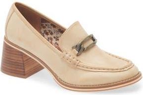 Korks Camilla Block Heel Loafer in Cream at Nordstrom Rack, Size 8.5