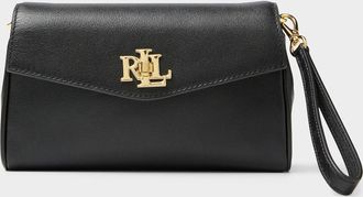 Lauren Ralph Lauren Womens Gold-chain leather mini shoulder bag