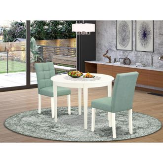 East West Furniture 3 Piece Kitchen Table Set consists A Dining Room Table