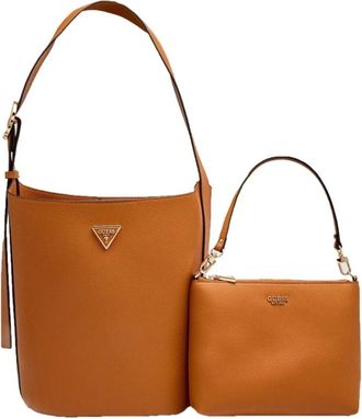 Guess Meridian II Bucket - Dames - Schoudertassen - Bruin - ONE Size - Leer - Tassen