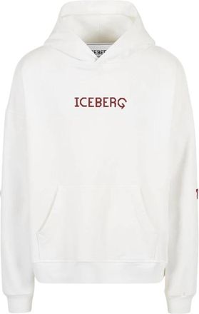 Iceberg Witte Hoodie Sweatshirt - Heren - Hoodies - Wit - L - Katoen - Hoodies & sweatvesten