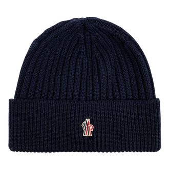 Moncler Wollen muts - Dames - Accessoires - Blauw - Maat: ONE Size Wol