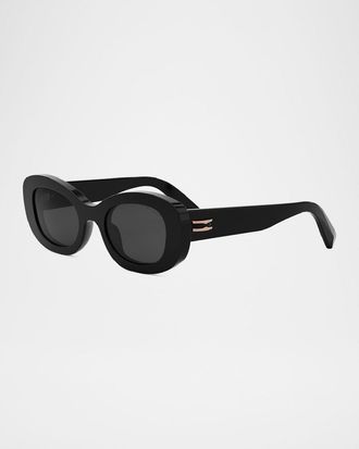 Bulgari B. ZERO1 Oval Acetate and Nylon Sunglasses