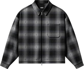Vans Camicia di flanella a quadri Larkspur con zip - - Jackets - Uomo - Nero - L
