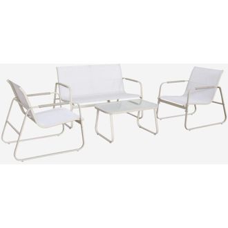 Sweeek Set da giardino in acciaio, 4 posti