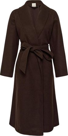 Cream Marigold Light Wrap Coat - Dames - Jas met riem - Bruin - 2XL - Polyester - Jassen