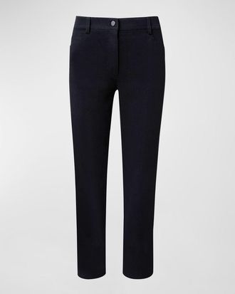 Akris Maru Slim-Legs Ankle Stretch Denim Pants