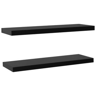 Berkfield Home Floating Wall Shelves 2 pcs Black 120x20x3.8 cm