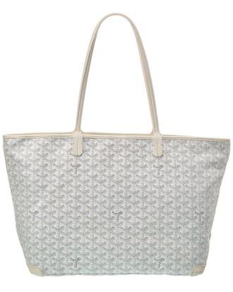 Goyard White Goyardine Coated Canvas Artois Mm (Authentic Pre-Loved)