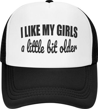 Generic I Like My Girls A Little Bit Older Unisex Snapback-Cap Breathable Trucker Hat Classic Baseball Cap for Hiking Outdoor Golf