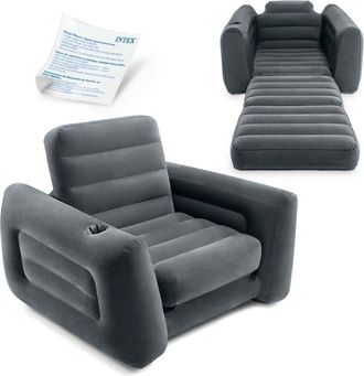 Intex Silla Extensible Flotante Gris Oscuro 117x224x66 Cm Intex