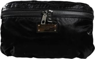Dolce & Gabbana Pre-owned Fabric crossbody-bags - Dames - Vintage Heuptassen - Zwart - ONE Size - Nylon - Vintage
