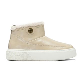 Pinko Winter Boots, female, Beige, 6 UK, Beige Ankle Boots for Women