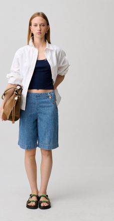 Claudie Pierlot Short &agrave; pont denim