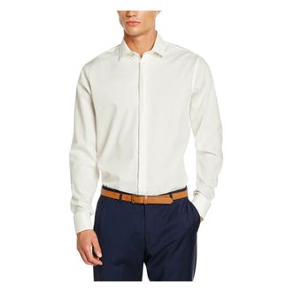 Seidensticker Heren, Overhemden, Wit, Maat: M Katoen