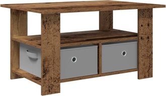 vidaXL Mesa De Caf&eacute; Madera Vieja 77 X 55 X 42 Cm Madera De Ingenier&iacute;a Vidaxl