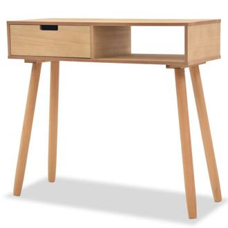 vidaXL Vidaxl - Mesa Consola De Madera Maciza De Pino 80x30x72 Cm Marr&oacute;n