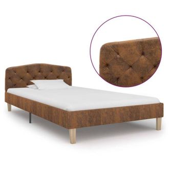 vidaXL Giroletto Marrone in Similpelle Scamosciata 90x200 cm - Vidaxl
