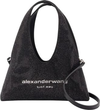 Alexander Wang Pike Crystal Mini Bag - Dames - Schoudertassen - Zwart - ONE Size - Leer - Tassen