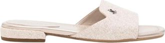 Jimmy Choo London Dina Flat - Dames - Sandalen - Beige - 37 EU - Leer - Schoenen