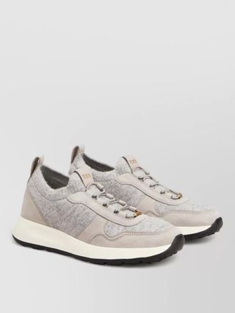 Tod's low top sneakers suede panels contrast sole