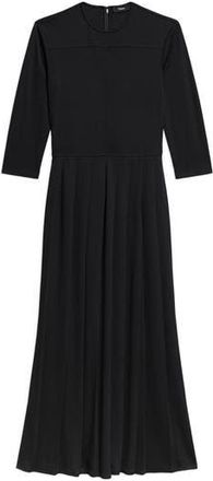 Theory Long Sleeve Pleated Dress in Black at Nordstrom Rack, Size 12