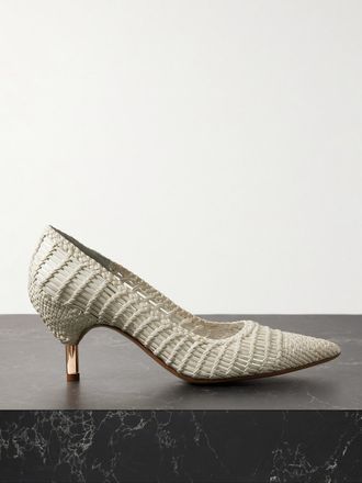 Gabriela Hearst D&eacute;collet&eacute; In Pelle Intrecciata Andres - Bianco sporco