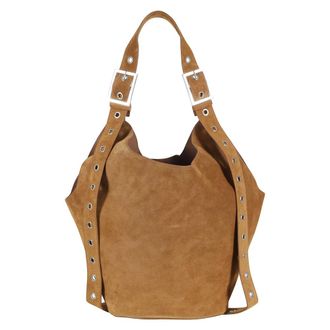 Dondup Shoulder Bags, female, Brown, Size: ONE SIZE Big Split Leather Hobo Bag
