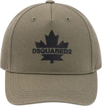 Dsquared2 Baseball Cap - Heren - Petten - Groen - L - Katoen - Accessoires