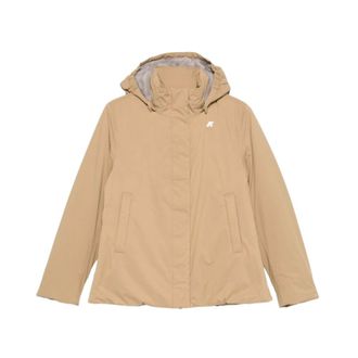 K-Way Marlette Twill Soft Beaver Jas - Dames - Jassen - Beige - Maat: S Leer
