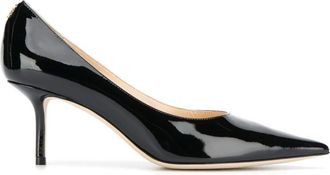 Jimmy Choo London Love 65 Pump - Dames - Pumps - Zwart - 37 1/2 EU - Leer - Schoenen