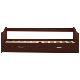 Berkfield Home Pull-out Sofa Bed Frame Dark Brown Pinewood 90x200 cm